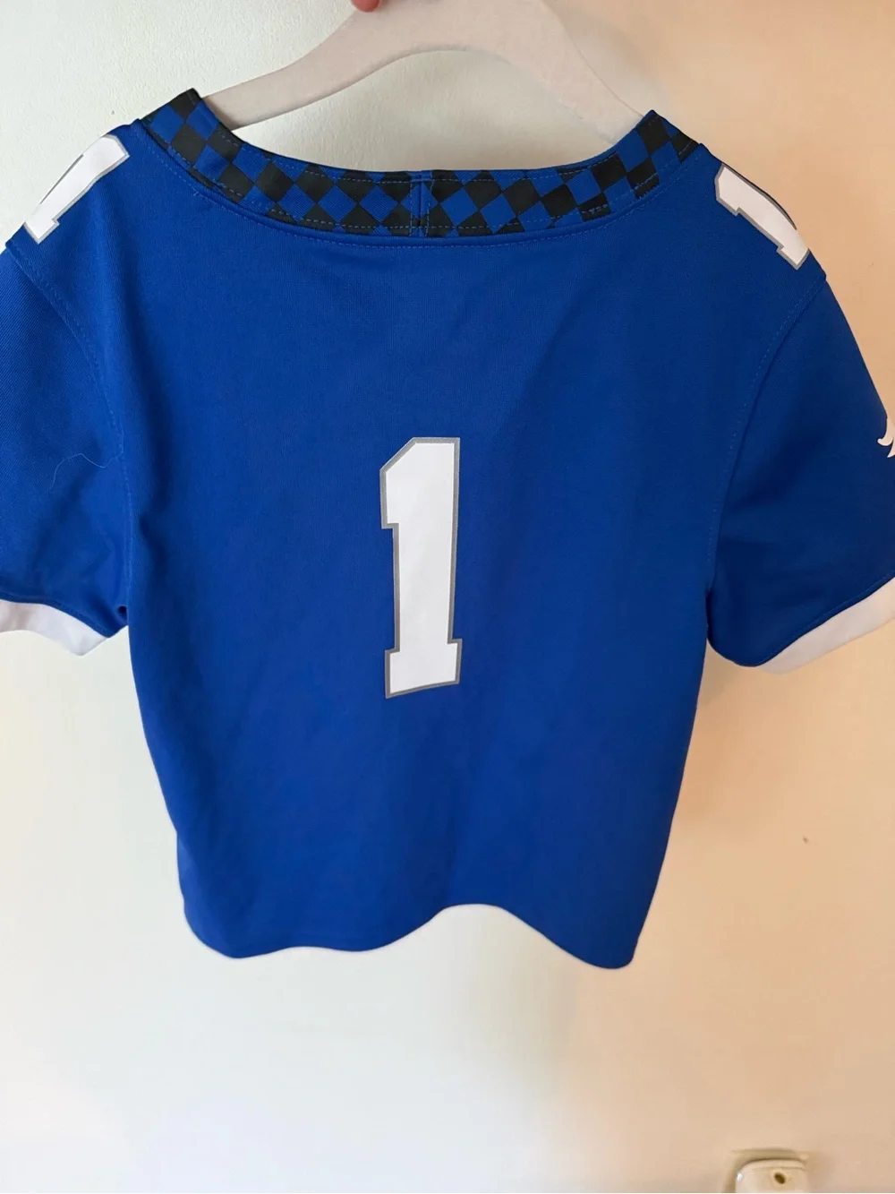 Nike Youth Kentucky Blue #1 Football Jersey